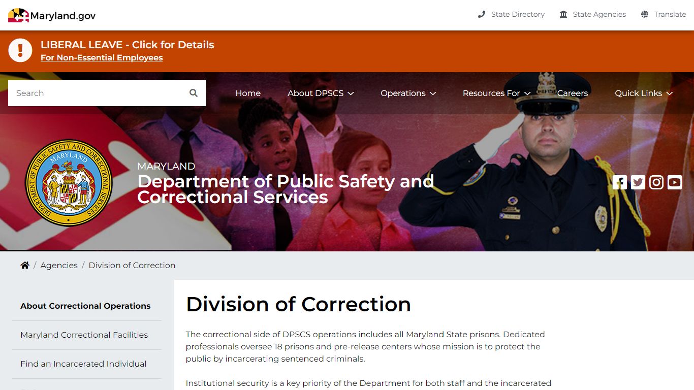 DPSCS - Division of Corrections - Maryland Department of Public Safety ...